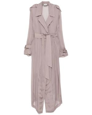 Alysi Spolverino Chiffon Trench Coat - Purple