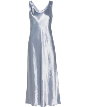 Max Mara Talete Midikleid Aus Satin - Blau