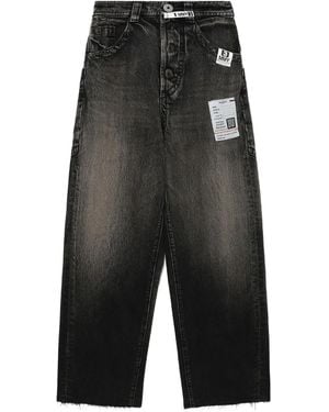 Maison Mihara Yasuhiro Raw-Cut Wide-Leg Jeans - Grey