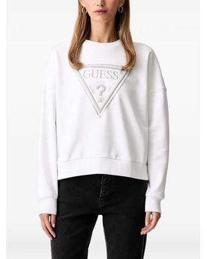 Guess Logo-Embellished Sweatshirt - White