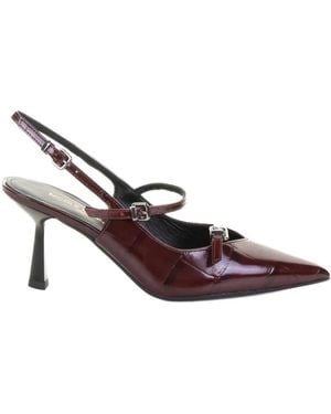 Chantal Buckle Slingback Sandals - Brown