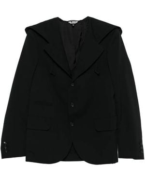 COMME DES GARÇON BLACK フーデッド ジャケット - ブラック