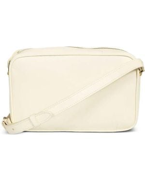 Il Bisonte Logo-Detail Leather Shoulder Bag - Natural