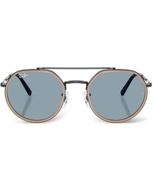 Ray-Ban Sonnenbrille Mit Rundem Gestell - Blau