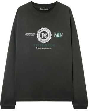 Palm Angels Dollar-Graphic Long-Sleeve T-Shirt - Black