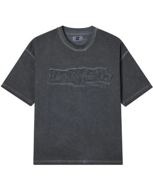 Izzue Embroidered-detail T-shirt - グレー