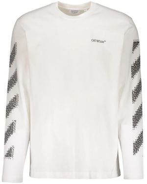 Off-White c/o Virgil Abloh Diagonal-Stripe Long-Sleeves T-Shirt - White