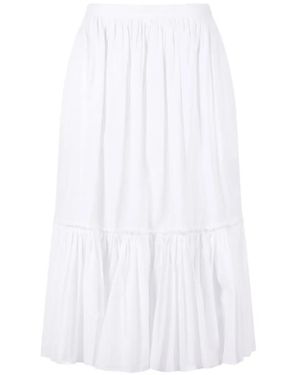 Jil Sander Ruffled Skirt - White