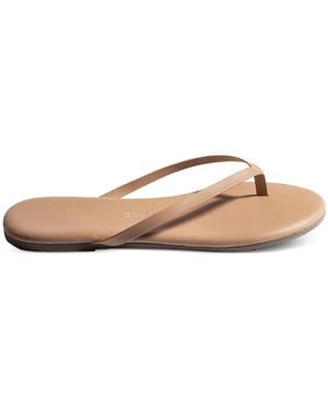 TKEES X Tessabit Leather Thong Sandals - Brown