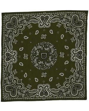 Ferragamo Schal Mit Paisley Tiger-Print - Grün