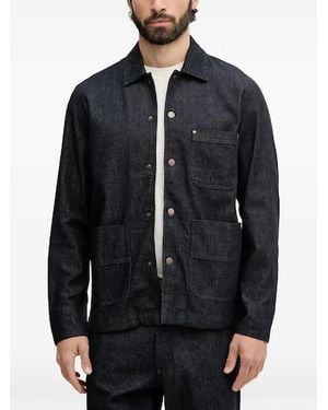 Benetton Patch-Pocket Denim Shirt - Black