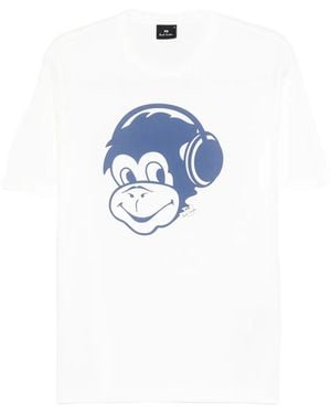 Paul Smith Monkey-print T-shirt - Blau