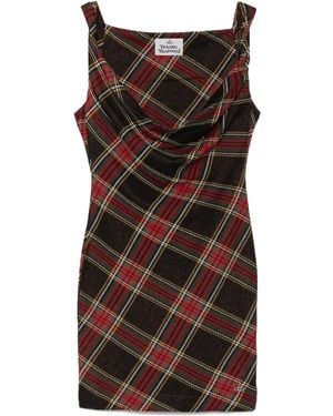 Vivienne Westwood Abito Con Scollo Drappeggiato - Rosso