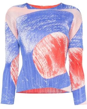 Pleats Please Issey Miyake Backlight Top - Blue