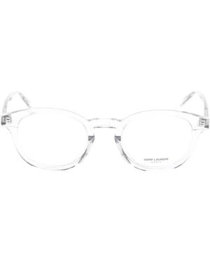 Saint Laurent Round-Frame Glasses - White