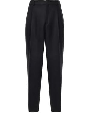 BE ABLE Pleated Tapered-Leg Trousers - Blue