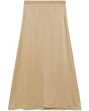 forte_forte Satin Midi Skirt - Natural