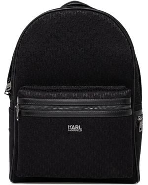 Karl Lagerfeld Mochila negra texturizada - Negro