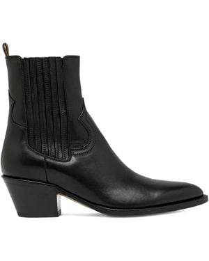 Buttero 60Mm Elastic-Panel Pointed-Toe Ankle Boots - Black