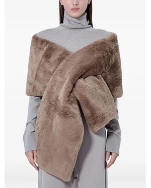 Max Mara Faux-Fur Wrap Stole - Multicolor