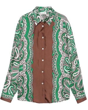 P.A.R.O.S.H. Skindy Paisley-Pattern Shirt - Green