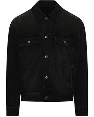 WOOYOUNGMI Stone-Washed Denim Jacket - Black