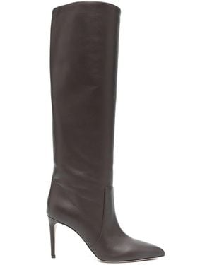 Paris Texas 85mm Leather Knee-high Boots - ブラウン
