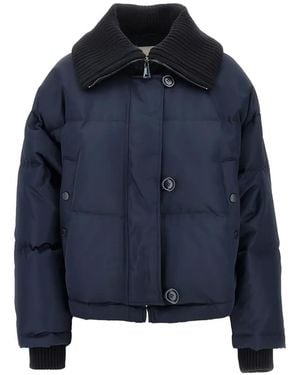 Weekend by Maxmara Water-Repellent Technical Twill Down Jacket - Blue
