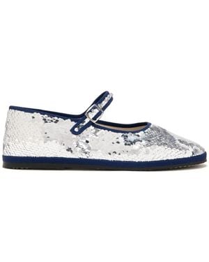 Capulet Bambina Pietra Mary Jane Ballet Flats - White