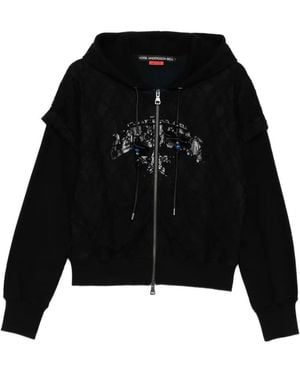 ANDERSSON BELL Patterned Hooded Jacket - Black
