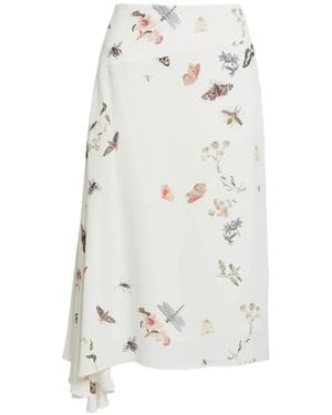 Erdem Draped Midi Skirt - White