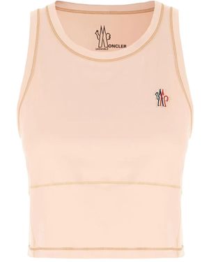 Moncler Logo-Patch Tank Top - Natural