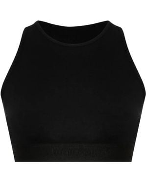 Palm Angels Logo-Tape Racerback Bralette - Black