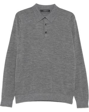 Jeordie's Long Sleeve Polo Shirt - Grey