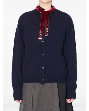 Kolor Embellished Button-Down Cardigan - Blue