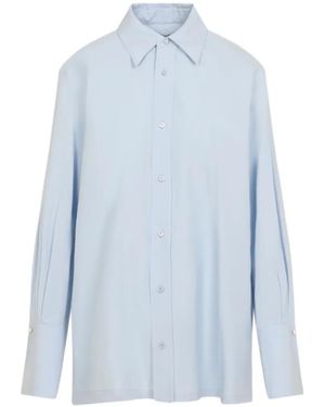 Carven Long-Sleeve Collared Shirt - Blue
