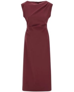 Herno Draped Midi Dress - Purple