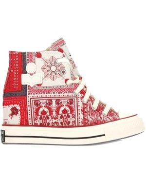 Converse X Isabel Marant 60Mm Chuck 70 Patchwork High-Top Sneakers - Pink