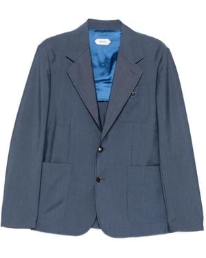 Versace Sakko Mit Fallendem Revers - Blau