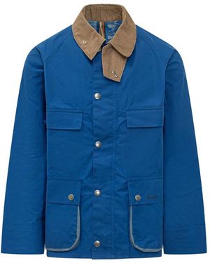Barbour X Paul Smith Corduroy-Collar Pocket Jacket - Blue