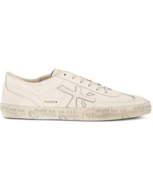 Premiata David 8091 Logo-Detail Trainers - White