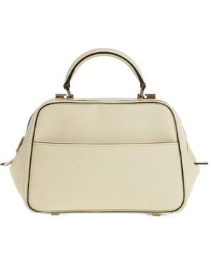 Valextra Leather Tote Bag - Natural