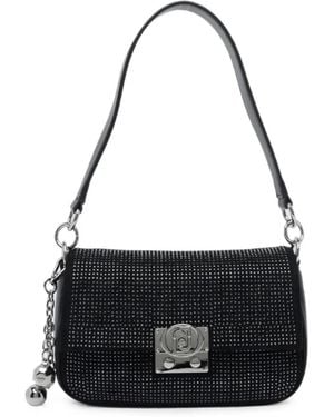 Liu Jo Rhinestone-Embellished Shoulder Bag - Black