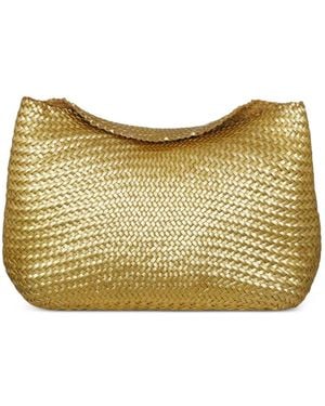 Dragon Diffusion Santa Marta Woven Leather Shoulder Bag - Natural