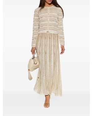 Ulla Johnson Maxirock Aus Pointelle-Strick Mit Metallic-Garn - Natur