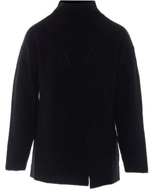 Alpha Studio High-Neck Sweater - Blue