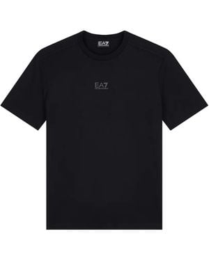 EA7 Logo-Print Short-Sleeve T-Shirt - Black