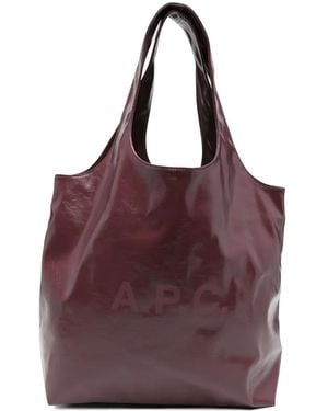 A.P.C. Shopper Mit Logo-Print - Lila