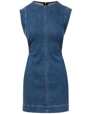 Veronica Beard Imara Denim Mini Dress - Blue