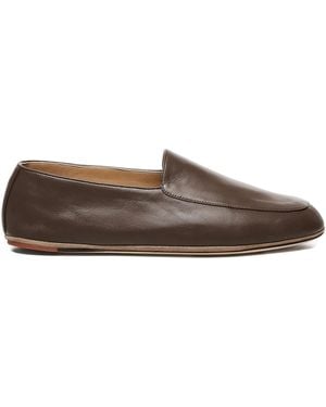 Loro Piana Anton Walk Leather Loafers - Brown